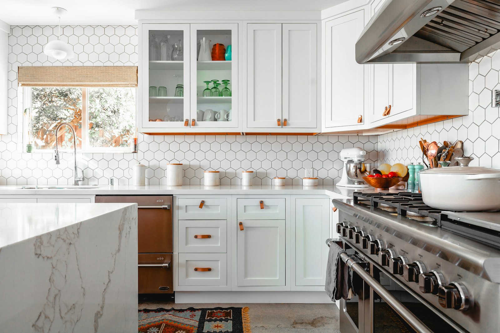 Full custom kitchen remodel with island cabinetry